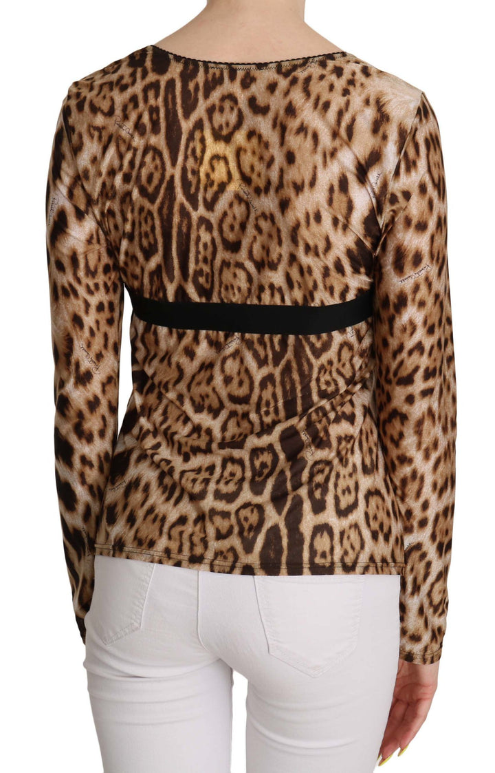 Elegantes Leopardentop mit langen Ärmeln