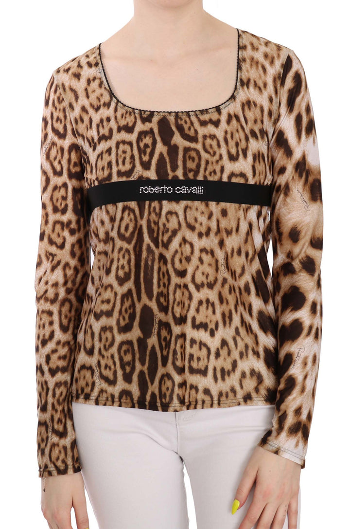 Elegantes Leopardentop mit langen Ärmeln