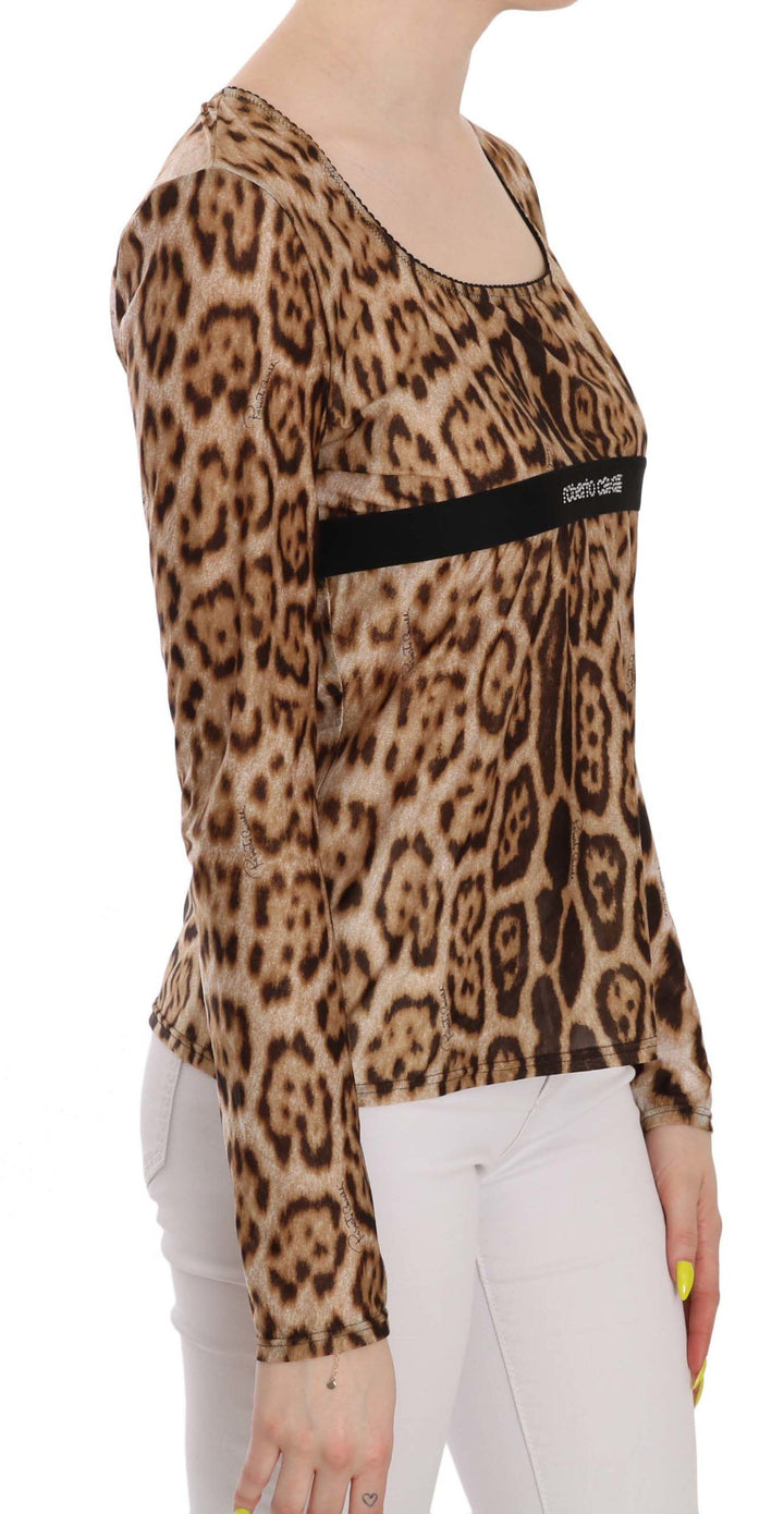 Elegantes Leopardentop mit langen Ärmeln