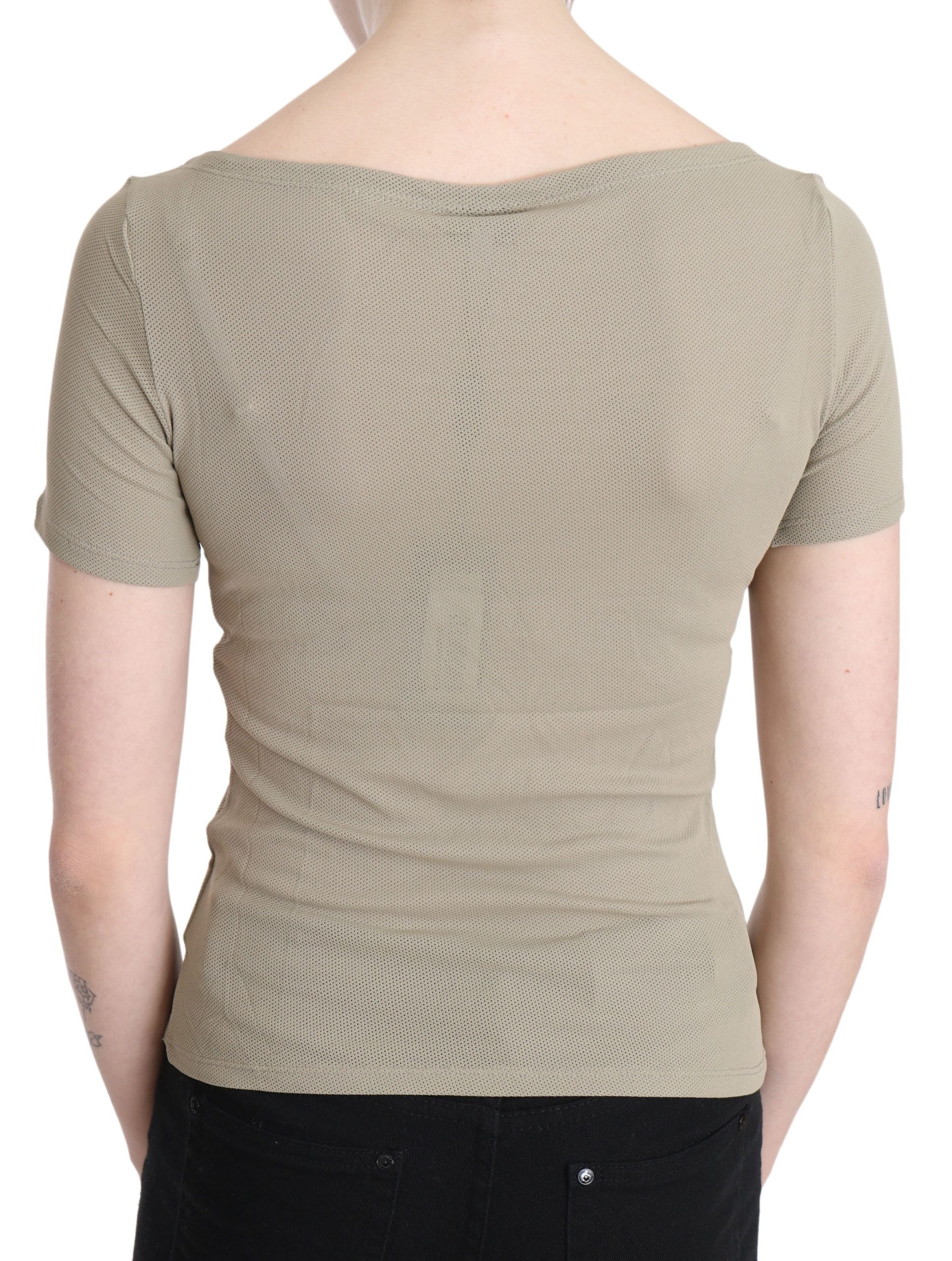 Chic grey nylon tank top with designer flair