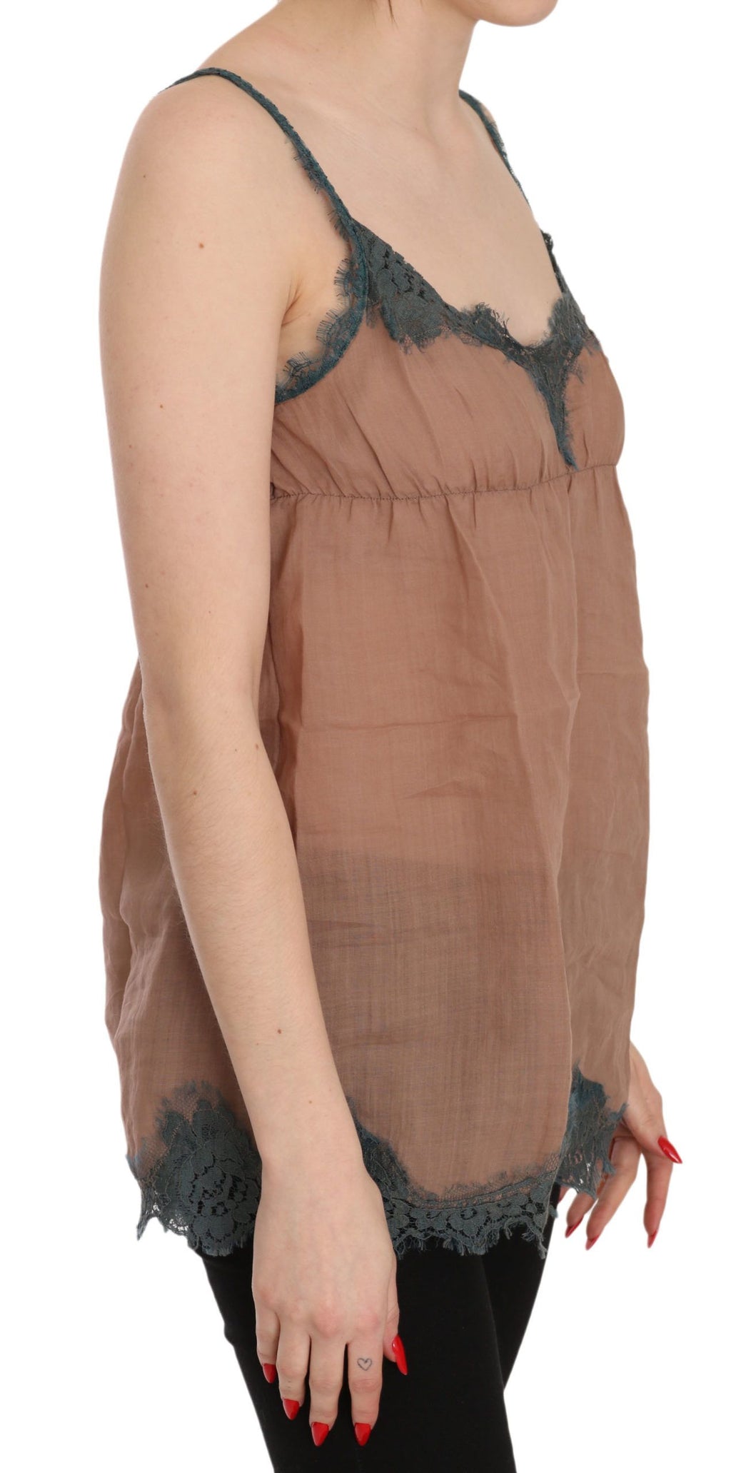 Elegant spaghetti strap lace top