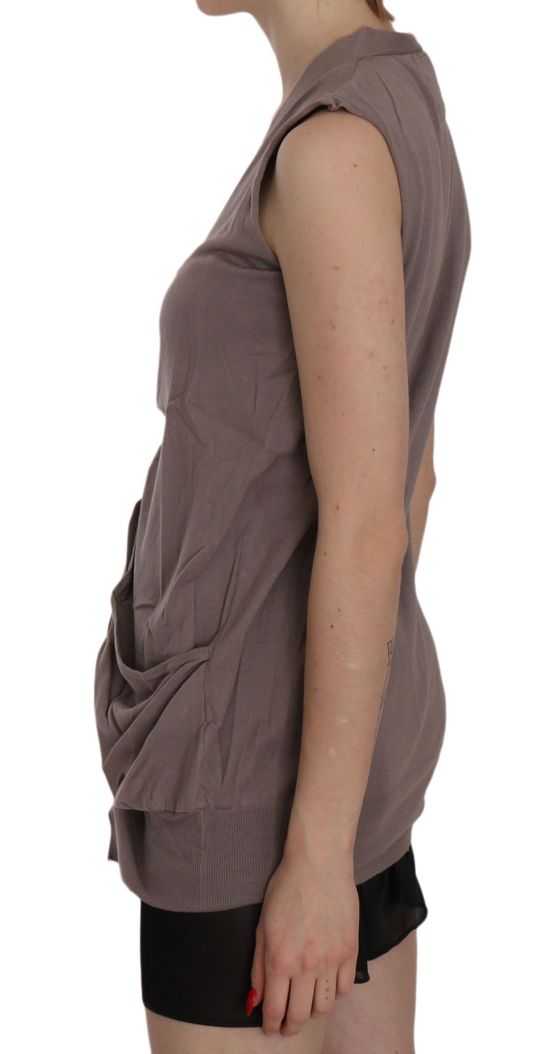 Schickes ärmelloses Baumwoll-Cardigan-Top