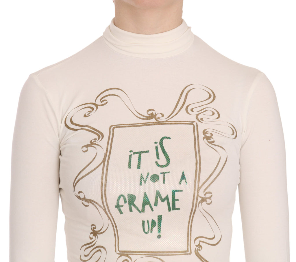 Rundhalsausschnitt It Is Not A Frame Up! Bluse mit Druck