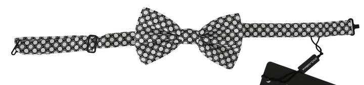 Elegante Schwarz-Weiß-Kreis Seidenfliege