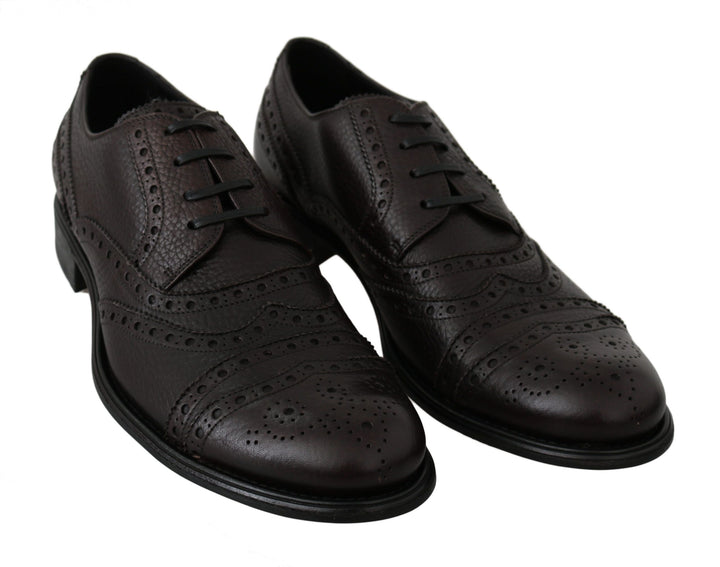 Dolce & Gabbana Elegante Herren Leder Derby Dress Schuhe