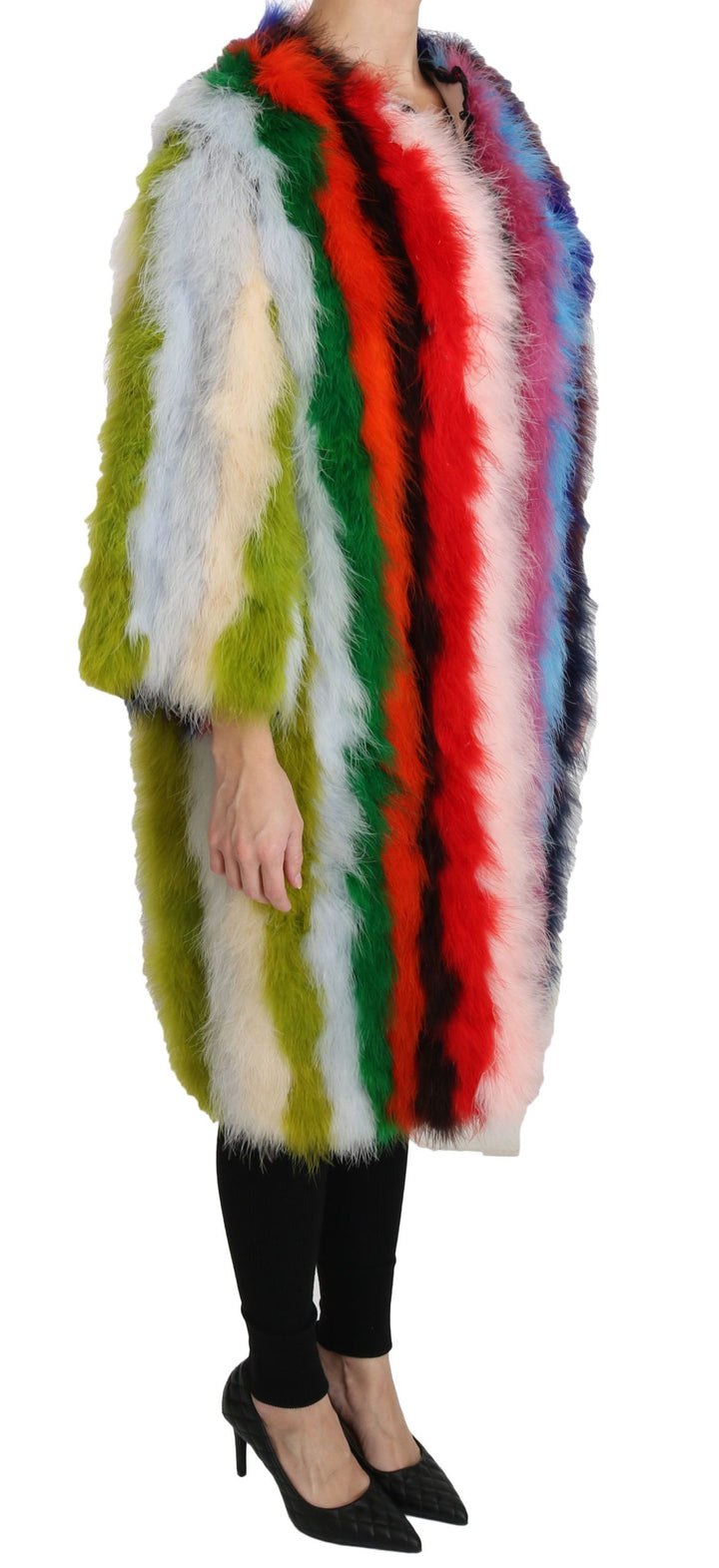 Multicolor Türkei Feder Cape Pelzmantel