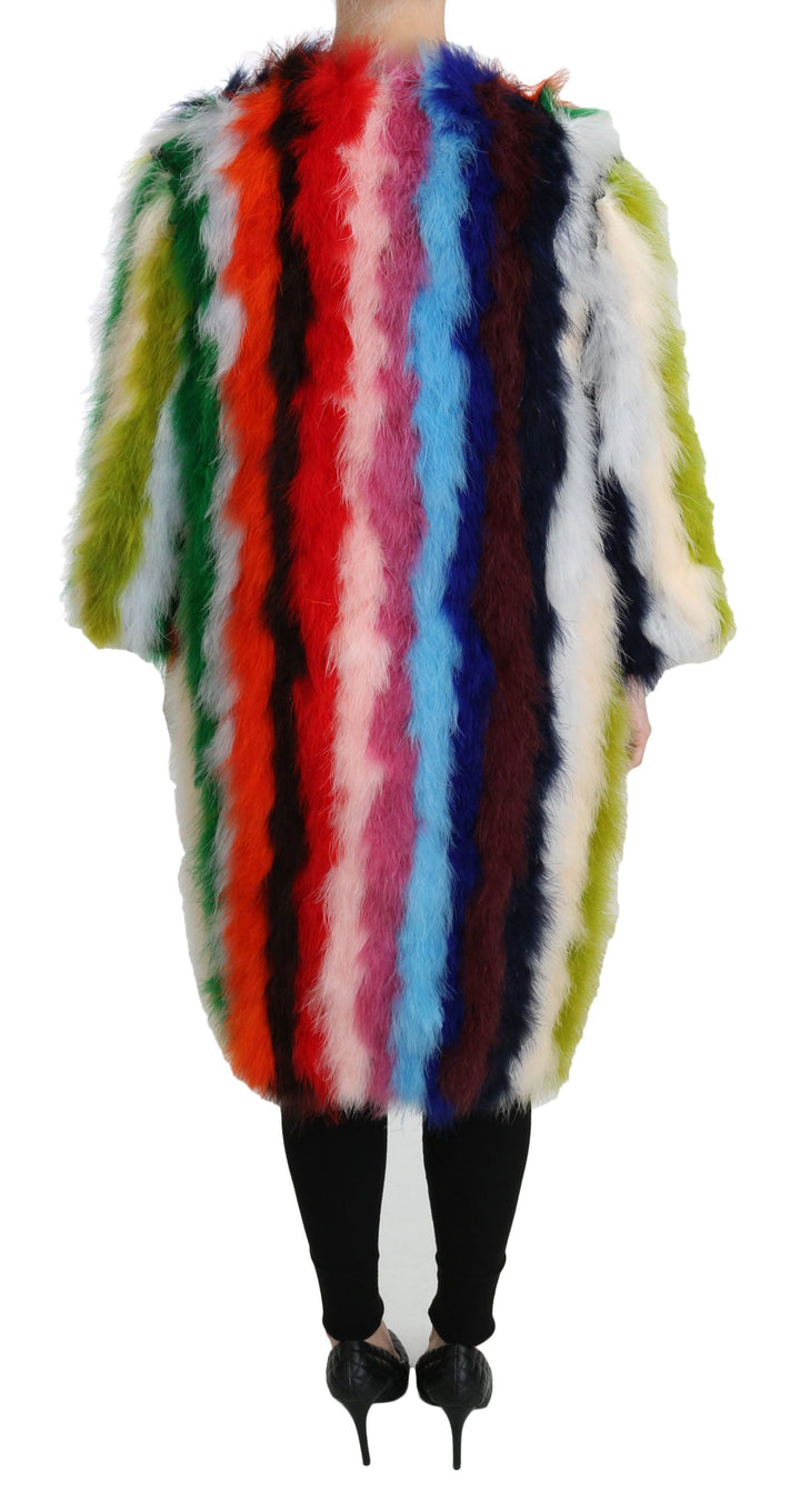 Multicolor Türkei Feder Cape Pelzmantel