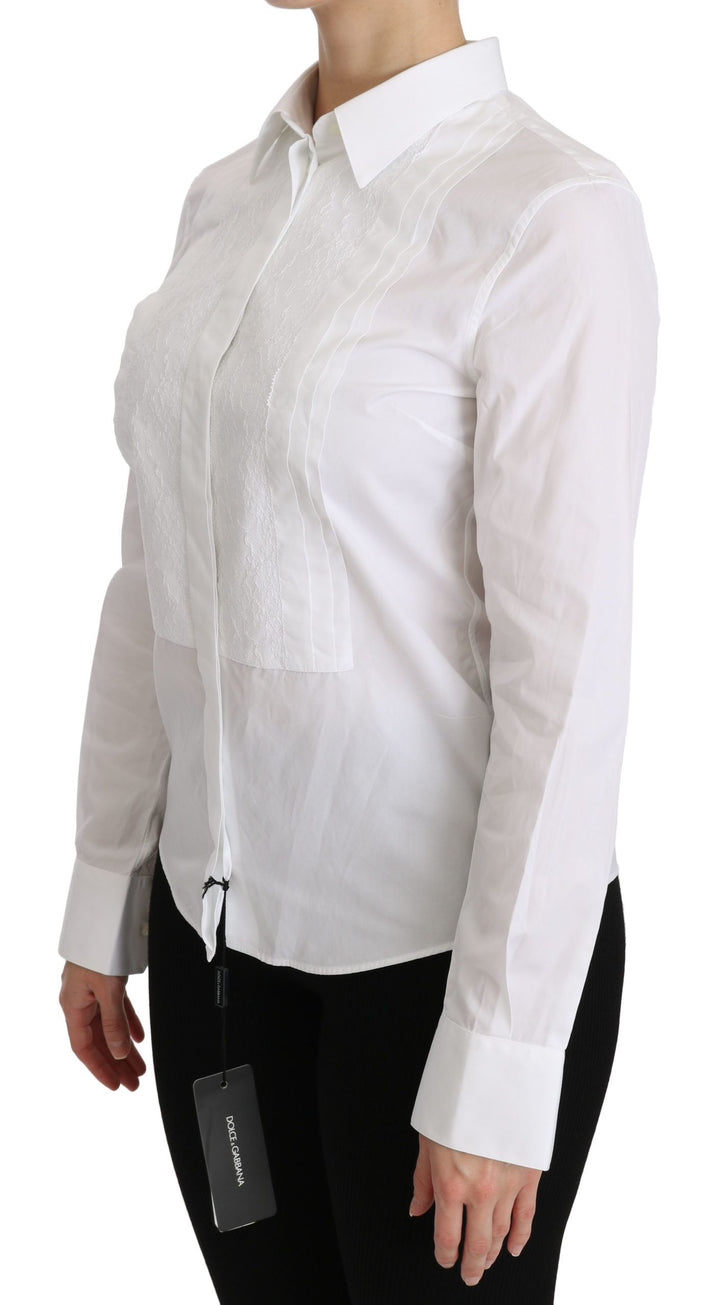 Elegantes langärmeliges Poloshirt mit Kragen in Weiß