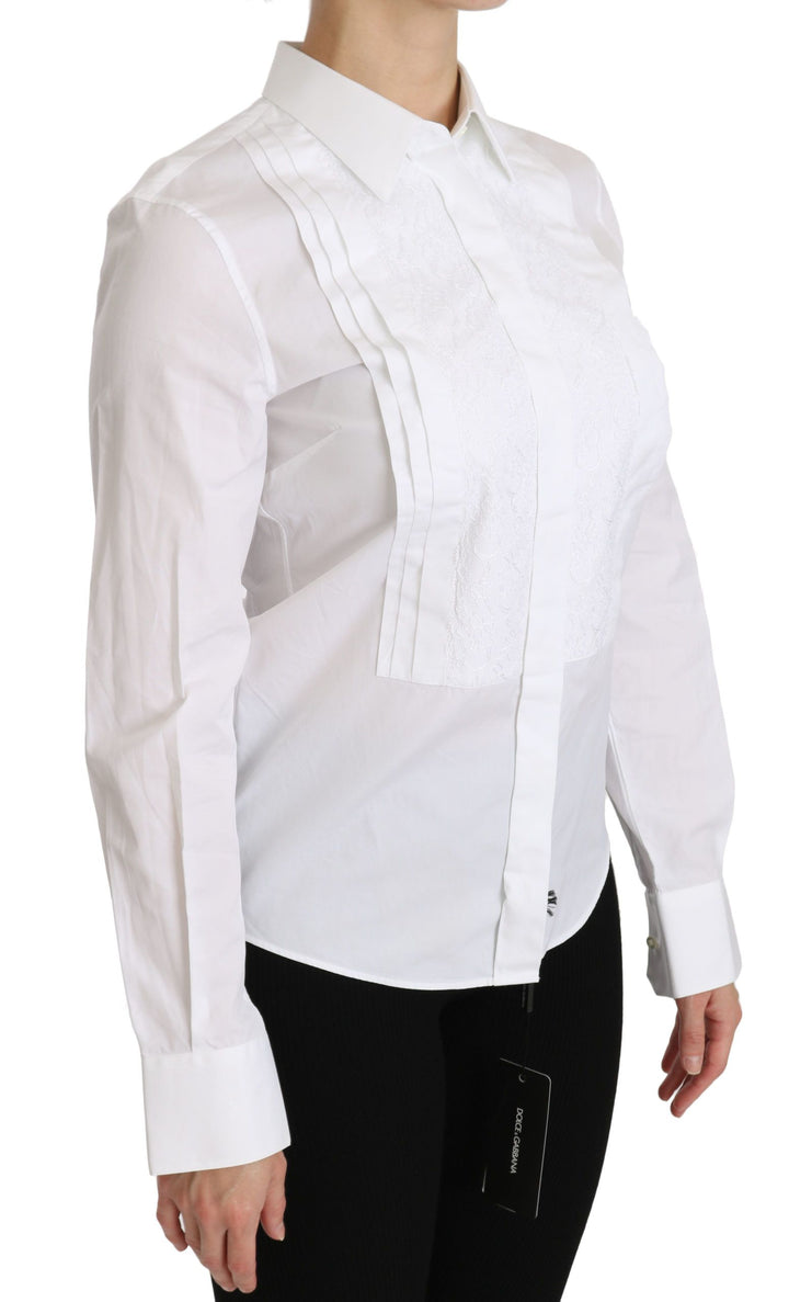 Elegantes langärmeliges Poloshirt mit Kragen in Weiß