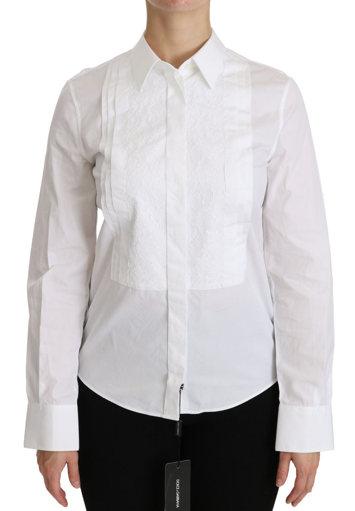 Elegantes langärmeliges Poloshirt mit Kragen in Weiß