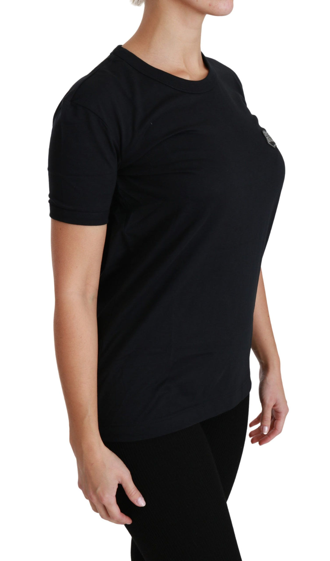 Elegantes blaues Amore Tee mit Rundhalsausschnitt