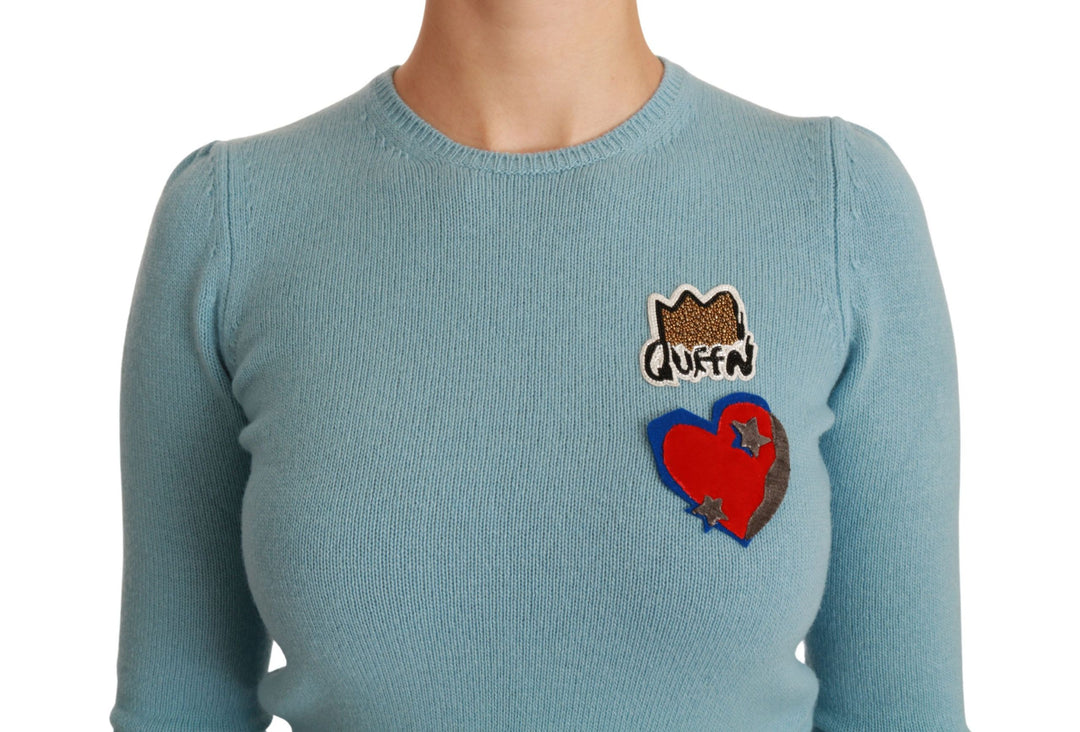 Dolce & Gabbana Queen Heart Pullover aus Perlenwolle