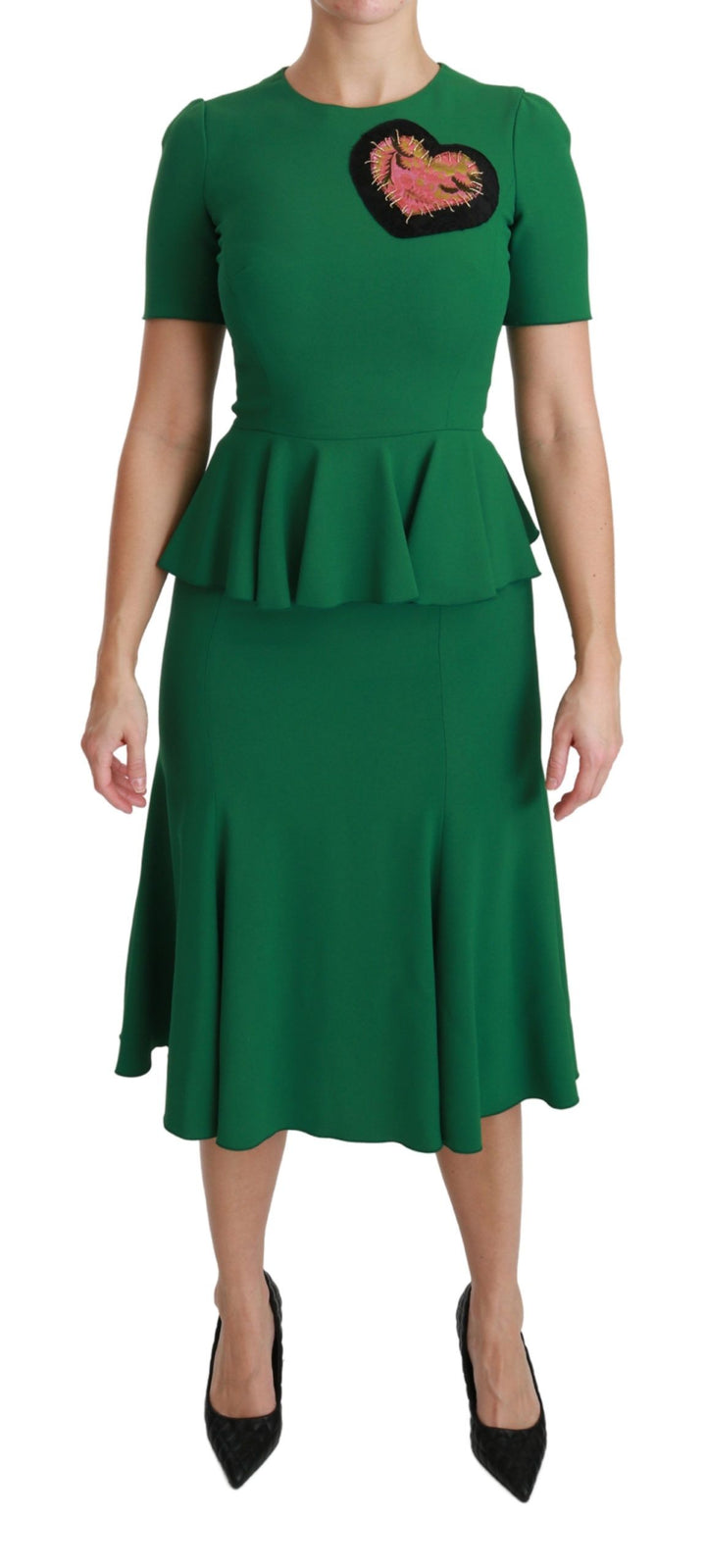 Enchanted Grünes Meerjungfrauen Midikleid
