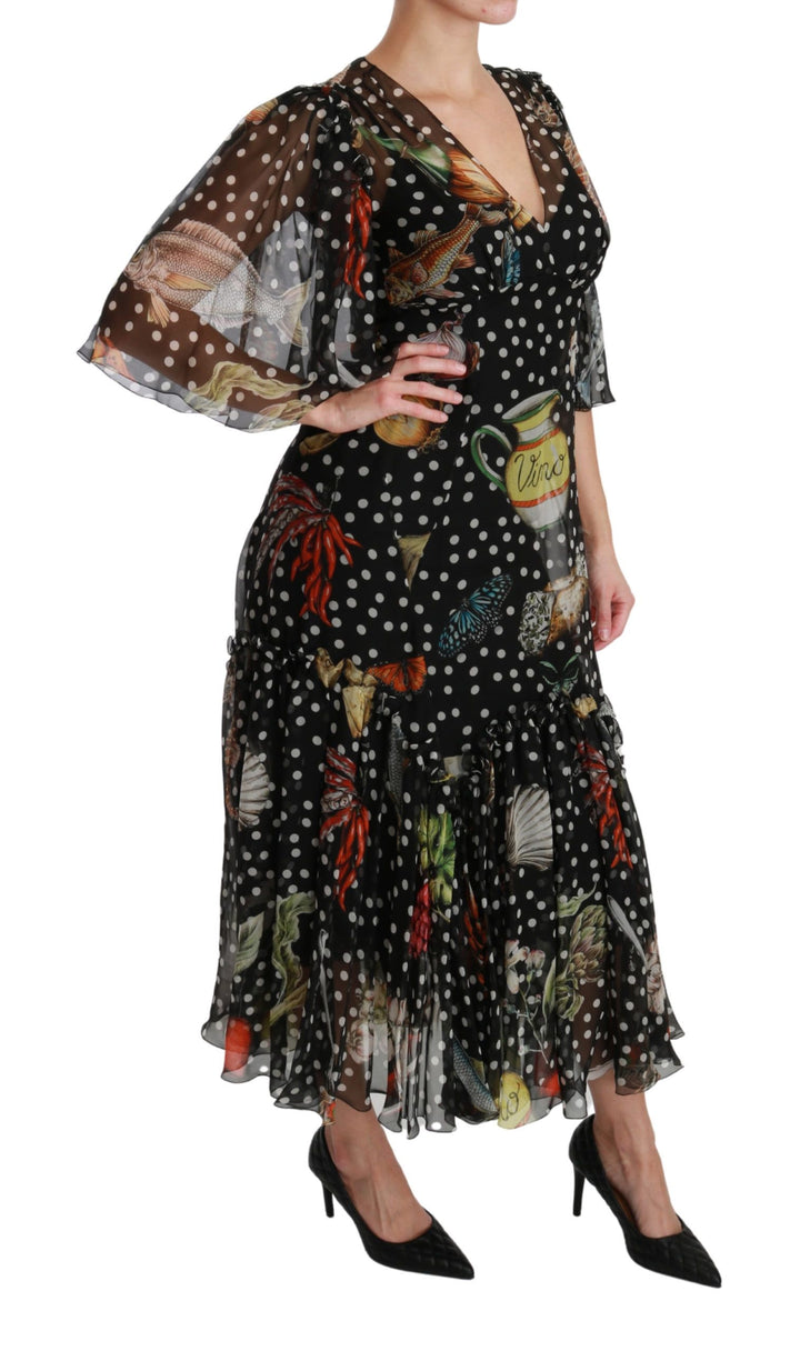 Elegant A-line pleated silk maxi dress