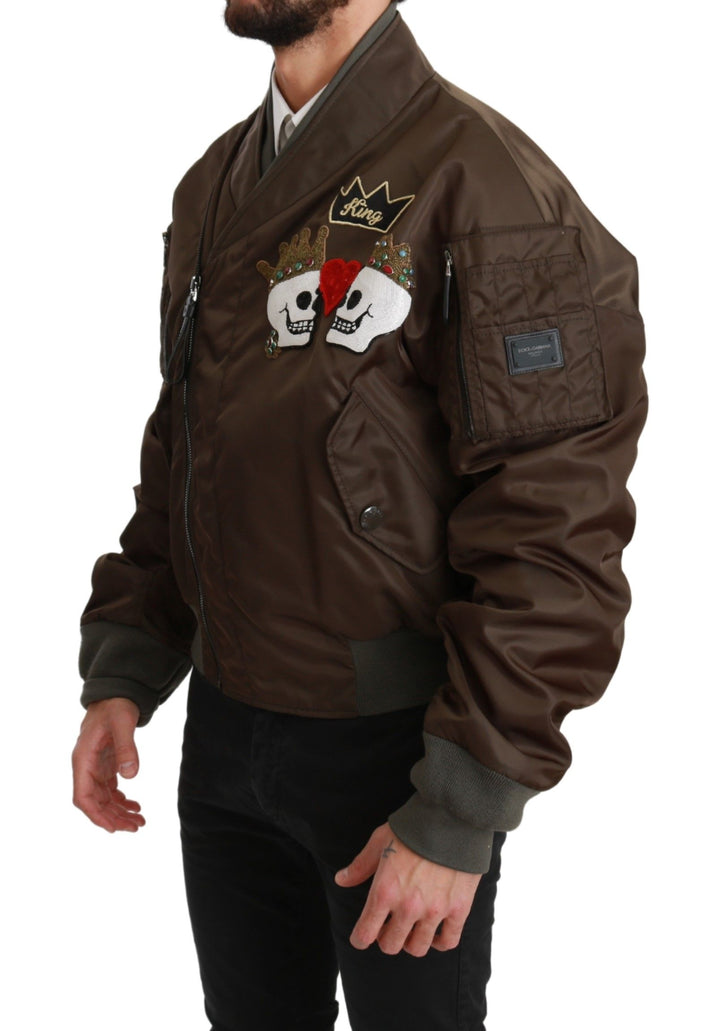 Paillettenbesetzte doppelreihige Bomberjacke