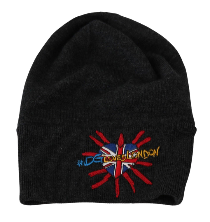 Schicke graue Beanie mit exklusiver Bestickung