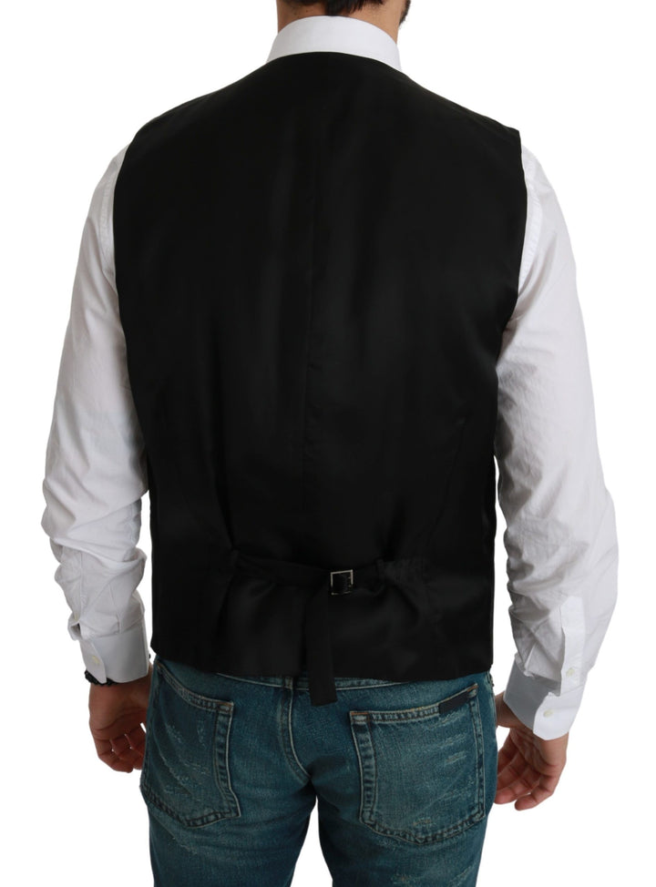 Gestreiftes Baumwoll-Seiden-Kleid Weste