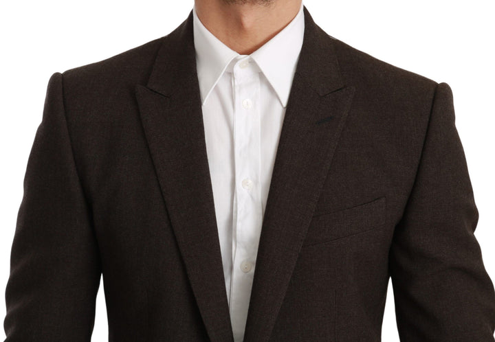 Brauner Slim Fit Mantel Jacke MARTINI Blazer