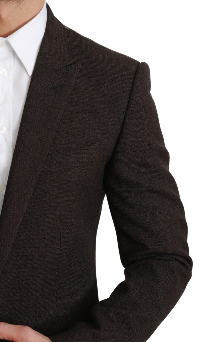 Brauner Slim Fit Mantel Jacke MARTINI Blazer