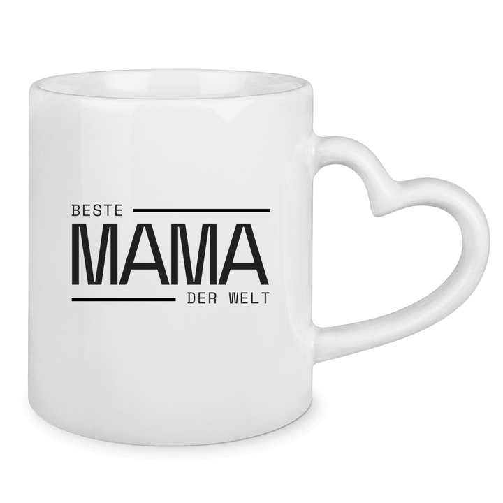 Tasse mit Herzhenkel - Beste Mama