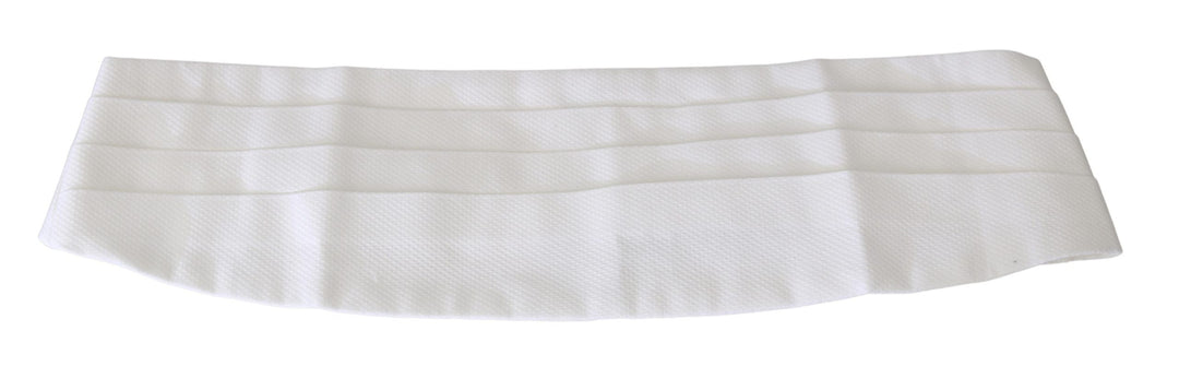 Elegant cummerbund made of white silk