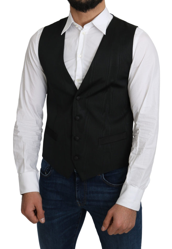 Elegante formelle graue Seidenweste