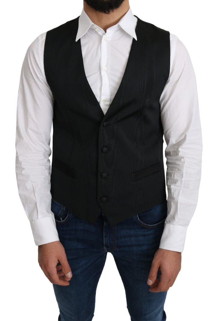Elegante formelle graue Seidenweste