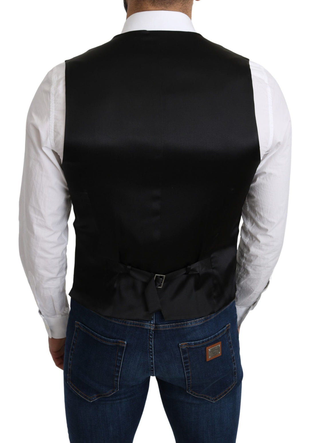 Elegante formelle graue Seidenweste