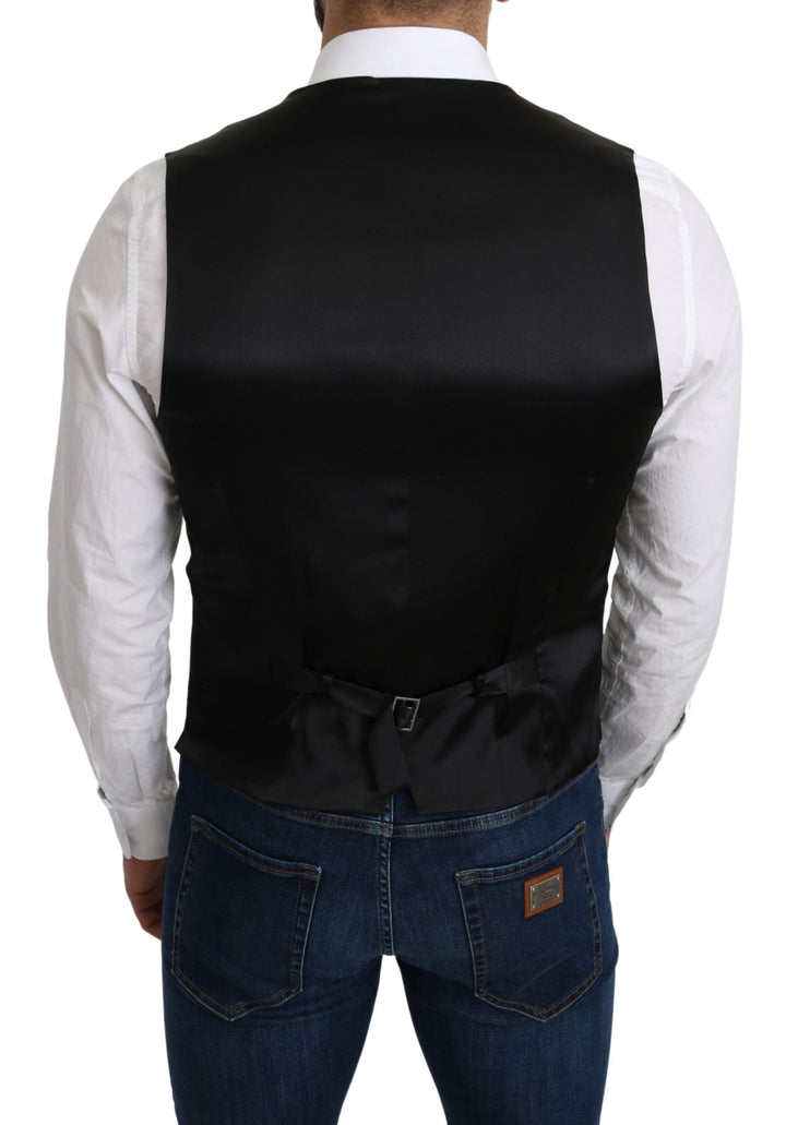 Elegante formelle graue Seidenweste