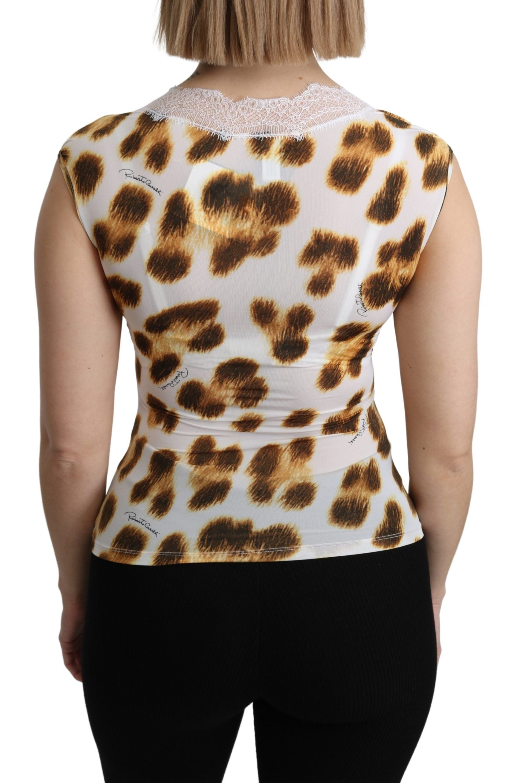 Chic leopard lingerie blouse top
