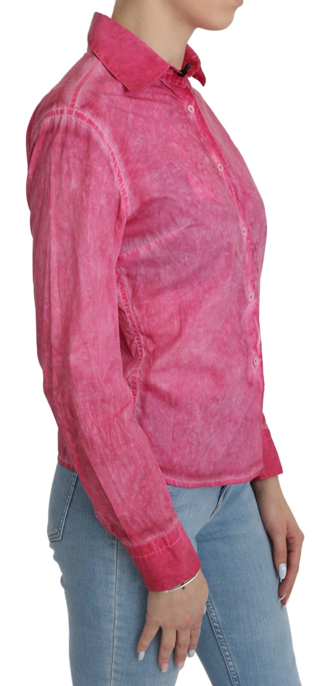 Schicke rosa Polobluse aus Baumwolle von Ermanno Scervino