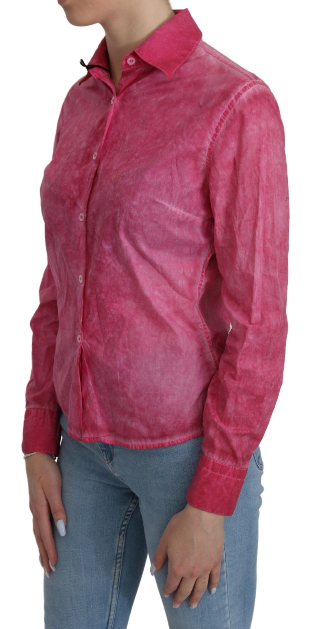 Schicke rosa Polobluse aus Baumwolle von Ermanno Scervino