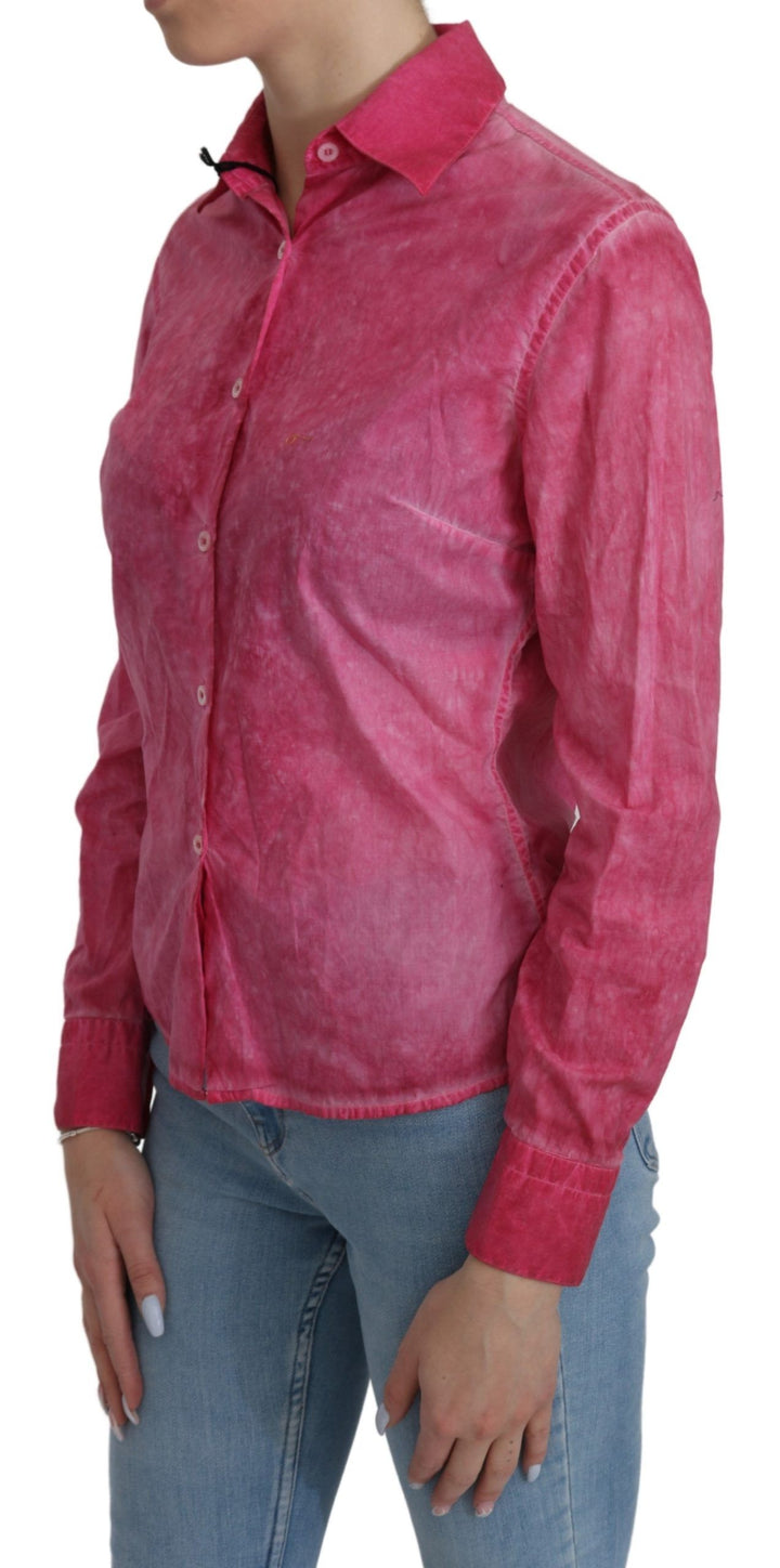 Schicke rosa Polobluse aus Baumwolle von Ermanno Scervino
