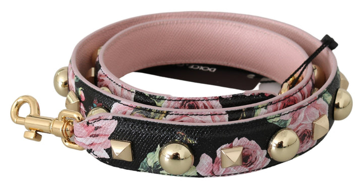 Eleganter Schulterriemen aus Leder mit Blumenmuster