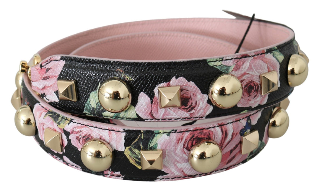 Eleganter Schulterriemen aus Leder mit Blumenmuster