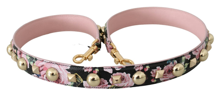 Eleganter Schulterriemen aus Leder mit Blumenmuster