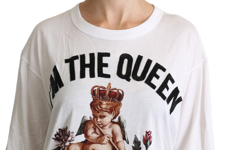 Elegantes T-Shirt aus weißer Baumwollmischung