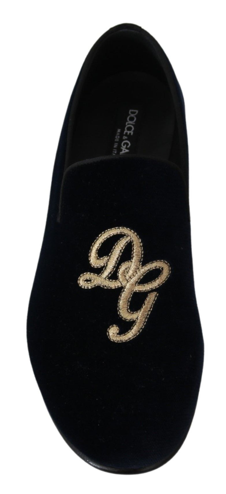 Dolce & Gabbana Elegante blaue bestickte Loafers