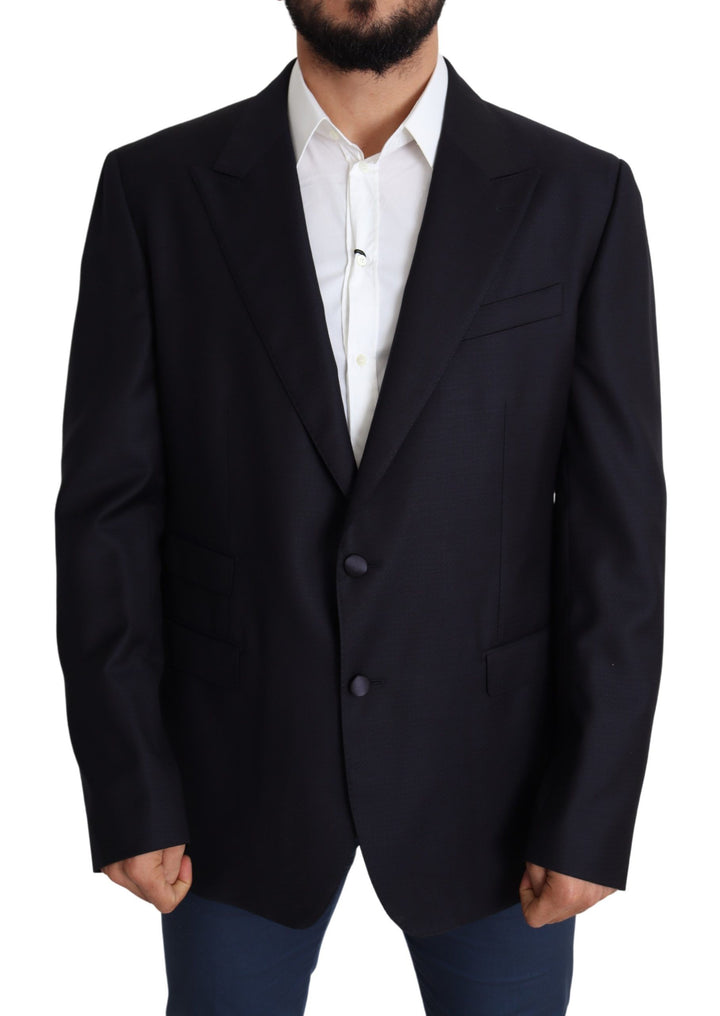 Schwarzer einreihiger NAPOLI-Blazer aus Wolle