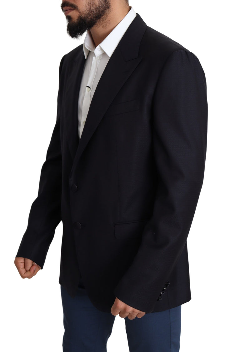 Schwarzer einreihiger NAPOLI-Blazer aus Wolle