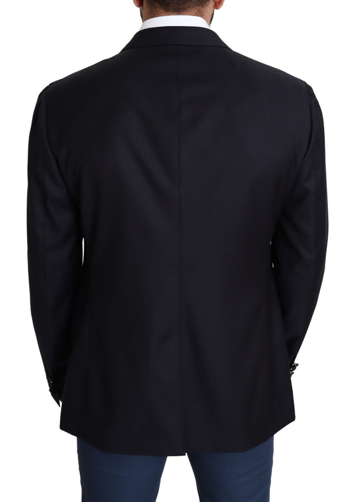 Schwarzer einreihiger NAPOLI-Blazer aus Wolle