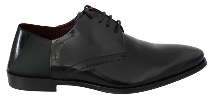 Dolce & Gabbana Elegante Derby-Schuhe aus schwarzem Leder