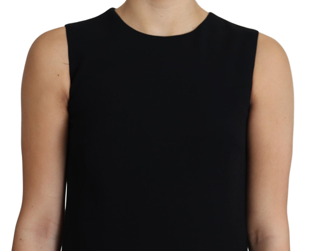 Elegantes ärmelloses Schwarzes A-Linien-Minikleid