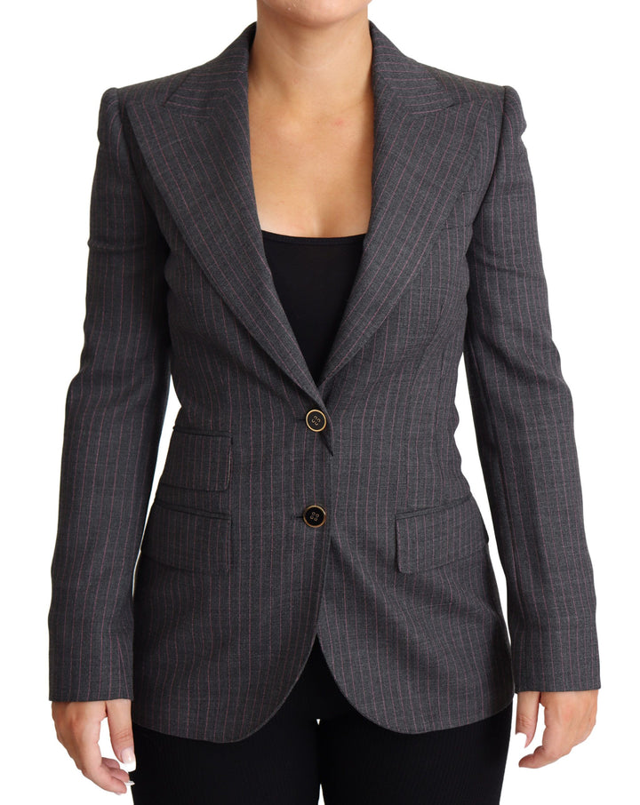 Eleganter Grauer Blazer aus Stretchwolle