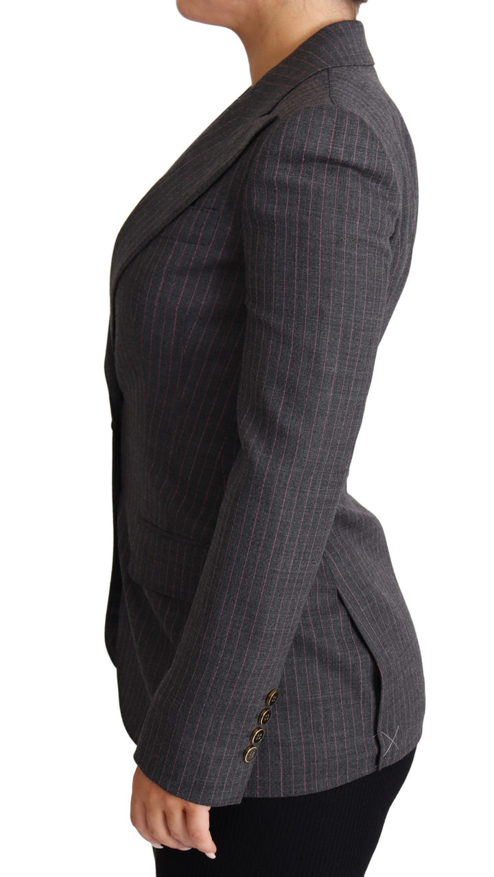 Eleganter Grauer Blazer aus Stretchwolle