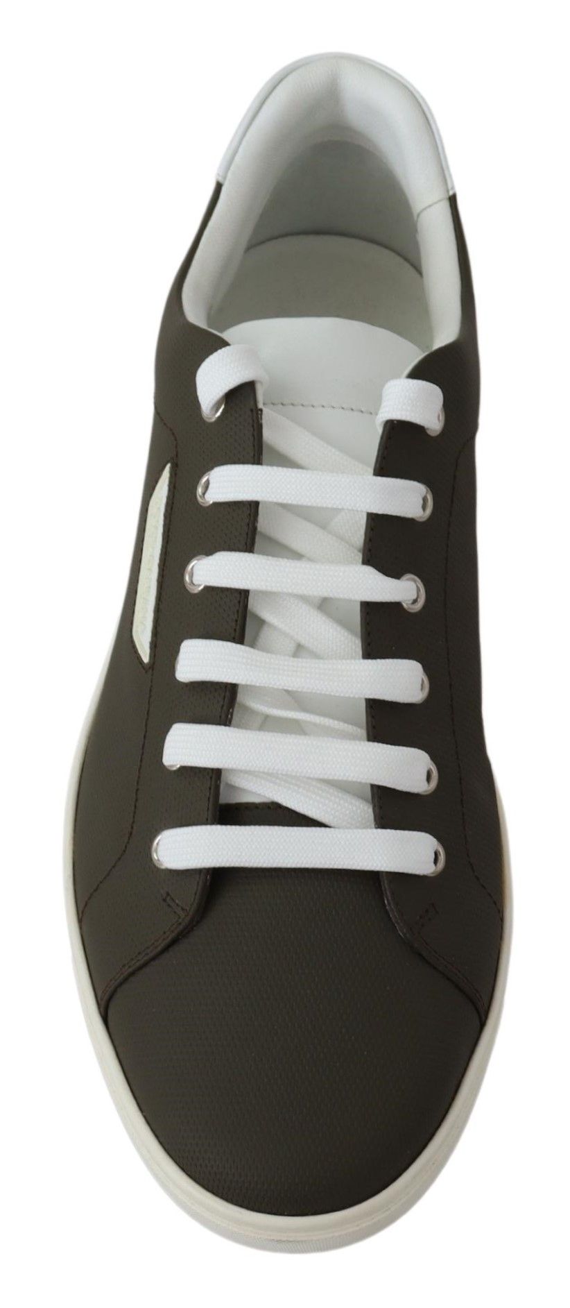 Dolce & Gabbana Glatte weiße Leder-Sneakers