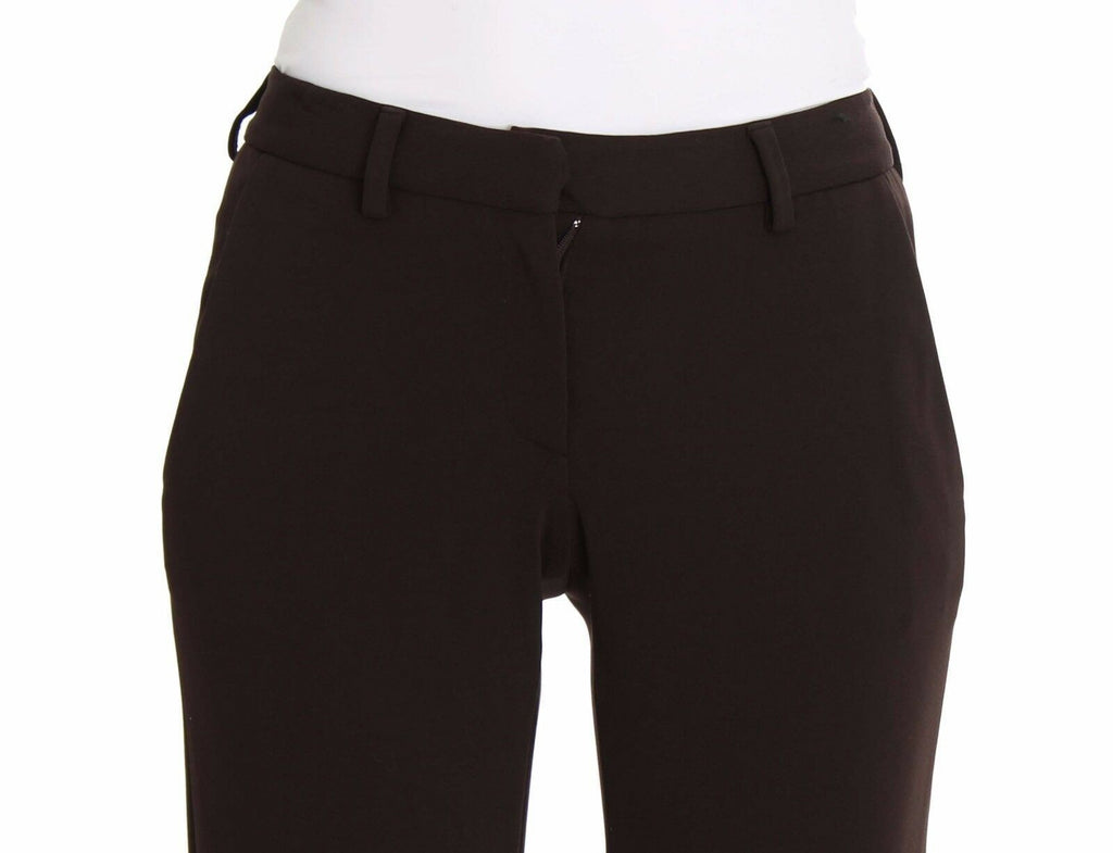 Chic brown casual trousers for sophisticated style