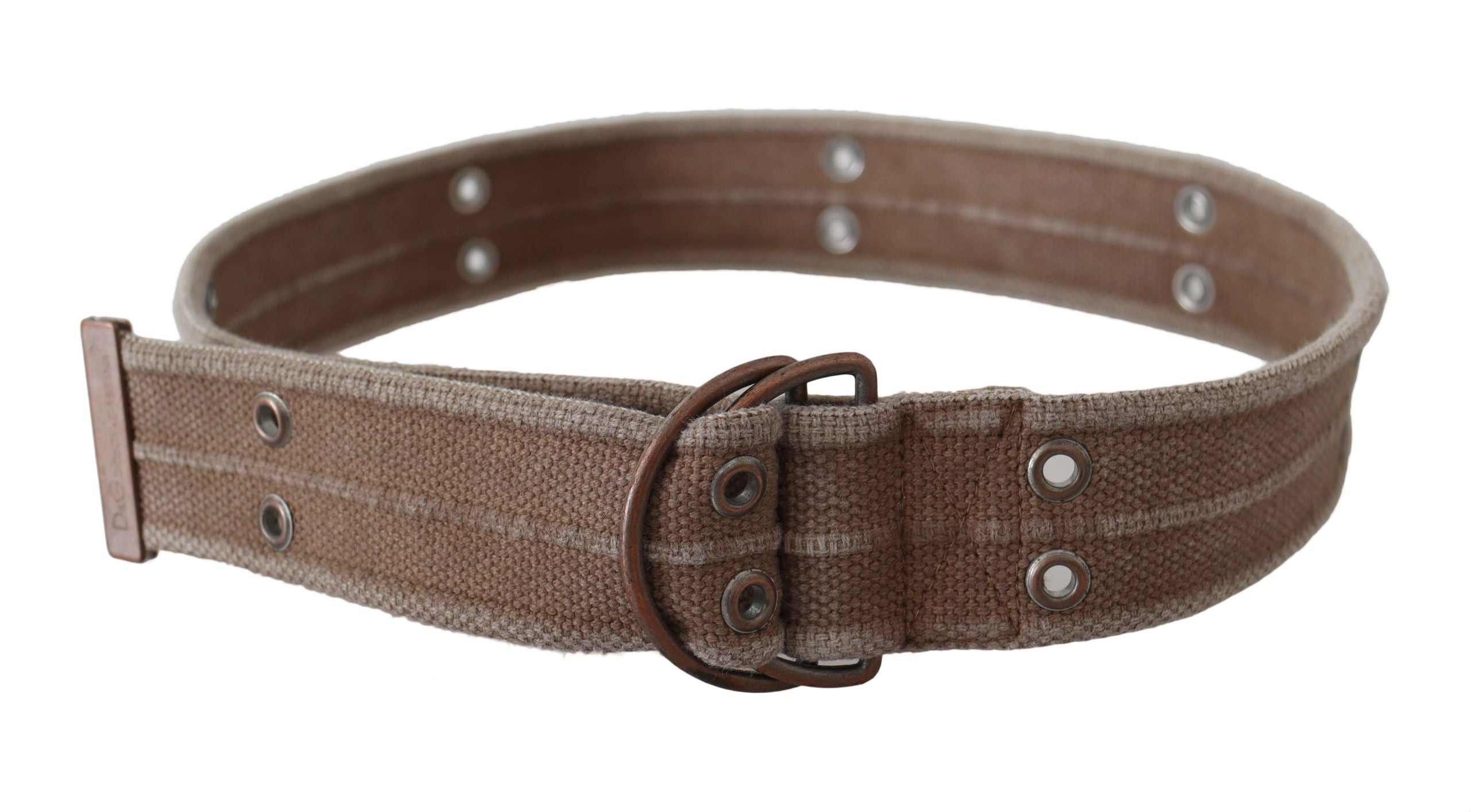 Chic beige adjustable leather belt