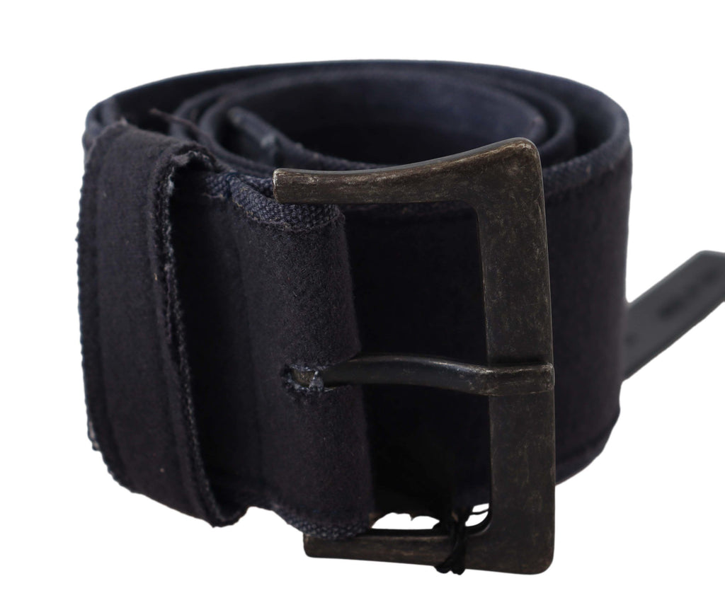 Elegant classic black leather belt