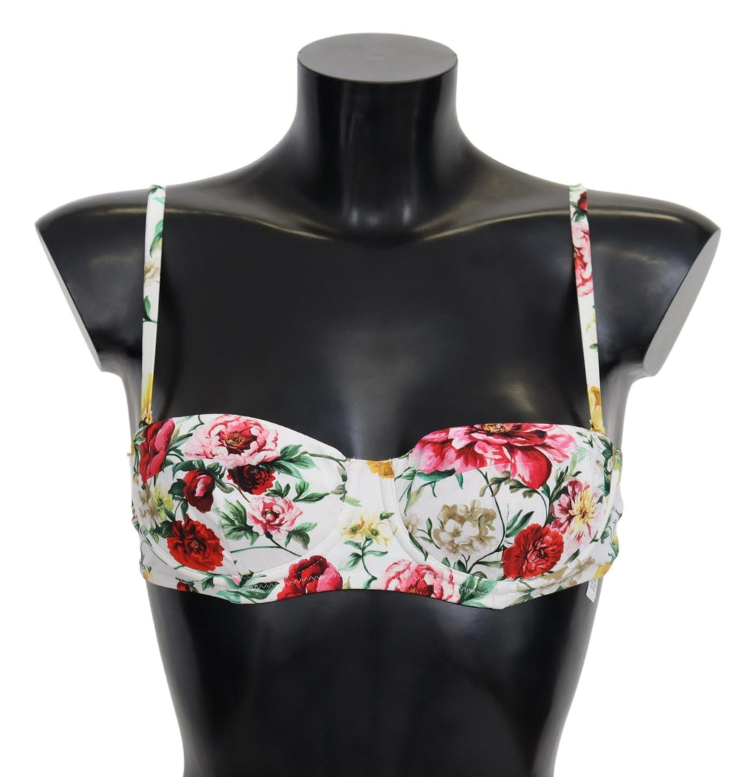 Dolce & Gabbana Elegantes Bikini-Oberteil mit Blumenmuster - Sommer-Chic